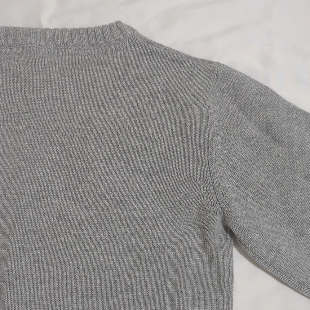 Gymboree Yeti Abominable Snowman Boy's Pullover Sweater, Color Grey/White Sz M